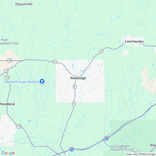 Map location of Notasulga office